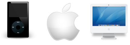 苹果logo及电子产品图标
